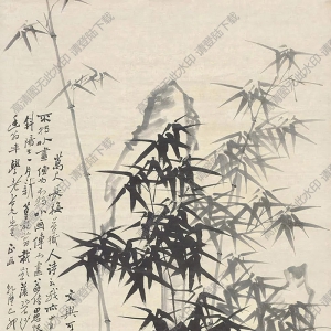 鄭板橋國畫_竹石圖 (22)_高清大圖下載
