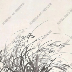 鄭板橋作品_蘭石圖 (2)_高清大圖下載