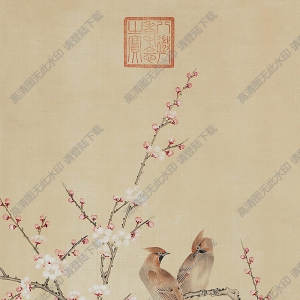 蔣廷錫作品 雙棲圖 高清大圖下載