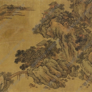 文伯仁國畫 江岸遠眺 高清大圖下載