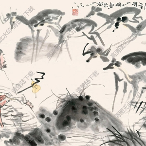 吳山明國(guó)畫(huà) 神鹿圖 高清大圖下載