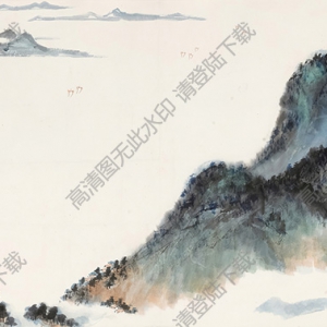 慕凌飛國(guó)畫(huà) 富春遠(yuǎn)眺 高清大圖下載