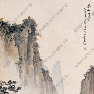 慕凌飛國(guó)畫(huà) 舉杯邀明月 高清大圖下載