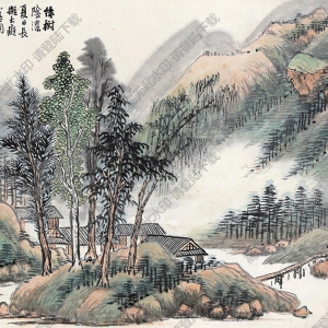 吳谷祥國畫 濃陰長夏 高清大圖下載