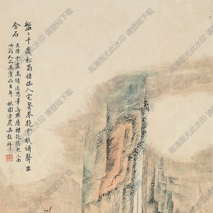 吳谷祥國畫 深山隱居圖 高清大圖下載