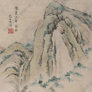 陸治國畫 蕉窗高臥 高清大圖下載