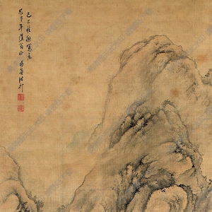 諸昇國(guó)畫 觀瀑圖 高清大圖下載