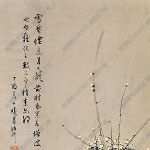 諸昇國(guó)畫 墨梅圖 高清大圖下載