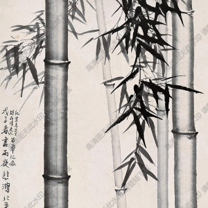 徐悲鴻國(guó)畫 竹報(bào)平安 高清大圖下載