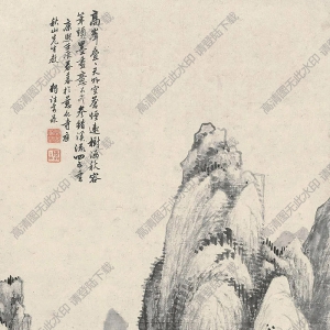 黃鼎國(guó)畫 遠(yuǎn)樹(shù)涵秋圖 高清大圖下載
