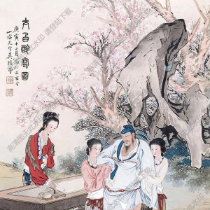 吳光宇作品 太白醉寫(xiě)圖 高清大圖下載