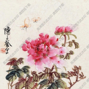 陳子奮國(guó)畫(huà) 牡丹蝴蝶 高清大圖下載