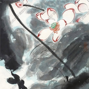 孫云生國(guó)畫 荷花 高清大圖下載