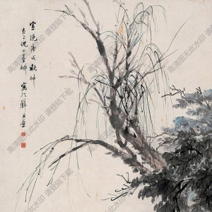 倪田國畫 牧馬圖 高清大圖下載