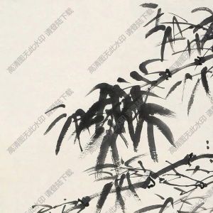 余任天國(guó)畫(huà) 菊竹圖 高清大圖下載