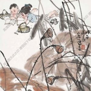 盧沉作品 荷塘讀書(shū)聲 高清大圖下載