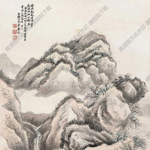 姜筠國(guó)畫 水流花開 高清大圖下載