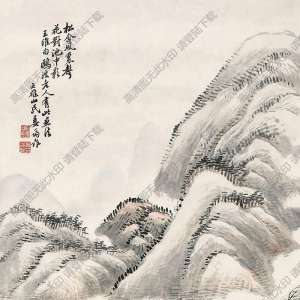 姜筠國(guó)畫 王維詩(shī)意圖 高清大圖下載