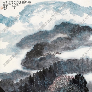 李瓊久國(guó)畫 祇林精舍 高清大圖下載