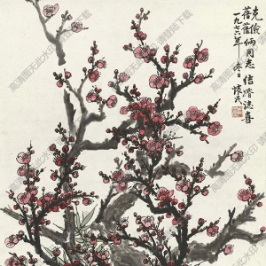 周懷民作品 梅竹雙清 高清大圖下載