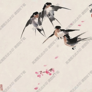 張書旗國畫 春燕 高清大圖下載