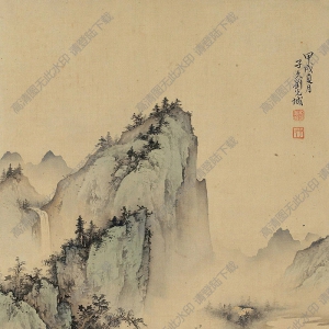 劉子久國(guó)畫 溪山幽居 高清大圖下載