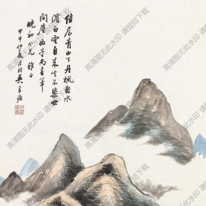 吳子深國(guó)畫(huà) 丹楓照水濱 高清大圖下載