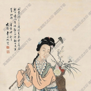 費(fèi)丹旭國(guó)畫 仕女 (10) 高清大圖下載