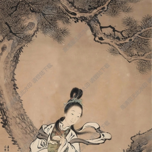 費(fèi)丹旭國(guó)畫 仕女 (11) 高清大圖下載