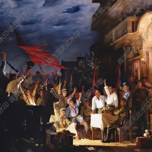 莫樸油畫作品_南昌起義_高清大圖下載