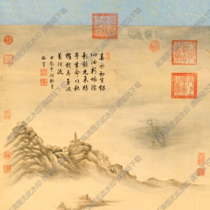 清代 董邦達(dá)名畫(huà) 平湖秋月 高清大圖下載