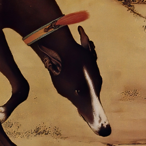 郎世寧_十駿犬圖06_墨玉璃_高清名畫(huà)下載
