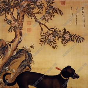 郎世寧_十駿犬圖09_雪爪廬_高清名畫(huà)下載