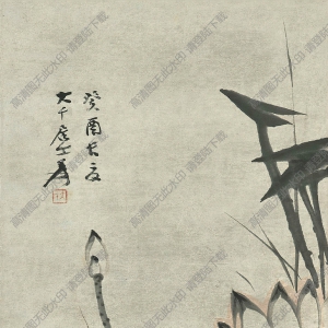 張大千國畫_荷花_破瓶閑插也風(fēng)流_高清圖片下載
