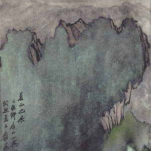 張大千國畫作品_夏山幽居_癸丑夏日作_高清大圖下載