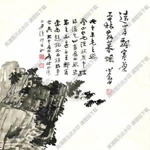 張大千、溥儒合作_秋江獨(dú)釣圖_國(guó)畫(huà)高清大圖下載