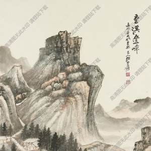 張大千的畫_重溪疊嶂圖_已丑之春大風(fēng)堂作_高清大圖下載
