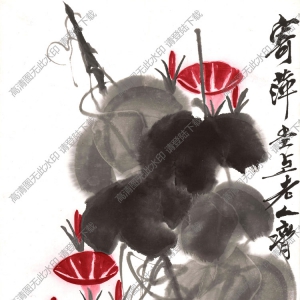 齊白石國畫_牽?；▓D_八十五歲客京華制造_高清大圖下載