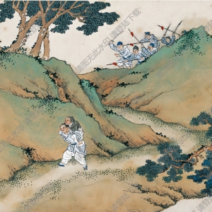 徐燕蓀繪_二十四孝圖03_行傭負(fù)母_高清大圖下載