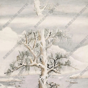 戈湘嵐作品_雪原雙犬_高清大圖下載