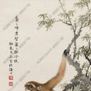 戈湘嵐作品_長(zhǎng)臂猿_高清大圖下載