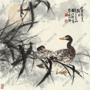 張世簡(jiǎn)作_蘆雁圖_高清大圖下載