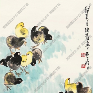 張世簡(jiǎn)作品_小雞圖_高清大圖下載