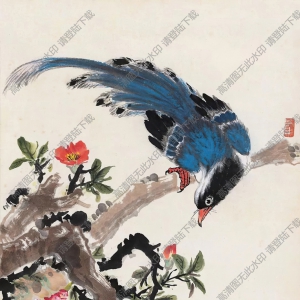 張世簡(jiǎn)作品_秋意石榴花鳥_高清大圖下載