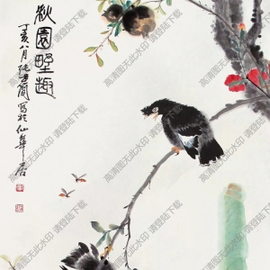 張世簡(jiǎn)作品_秋園野趣_高清大圖下載
