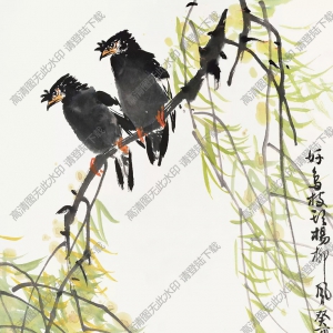 張世簡(jiǎn)_好鳥枝頭楊柳風(fēng)_高清大圖下載