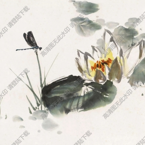 張世簡(jiǎn)_荷花蜻蜓_高清大圖下載