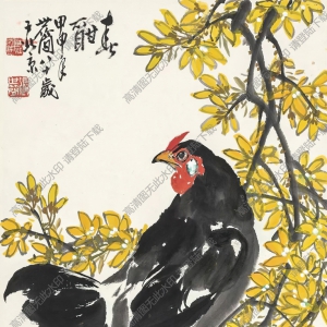 張世簡的畫_春酣_母雞圖_高清大圖下載