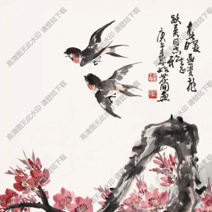 張世簡作品_春暖燕雙飛_高清大圖下載